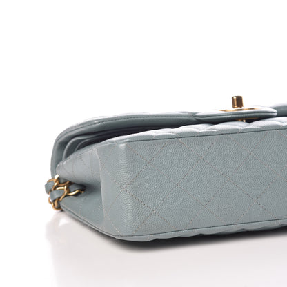 Chanel Iridescent Caviar Quilted Small Double Flap Light Blue 8 of 12