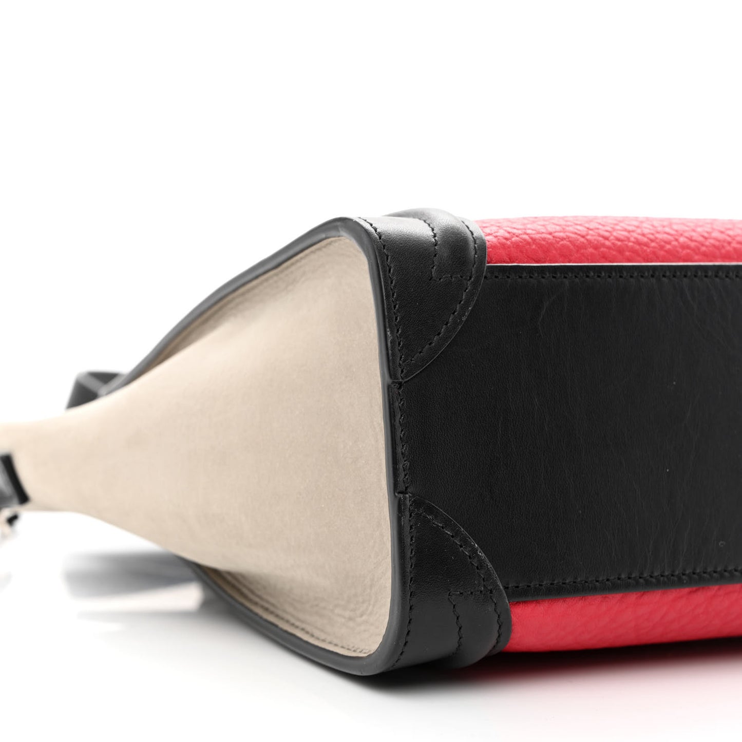 Bullhide Calfskin Nubuck Nano Tri-Color Luggage Bright Red