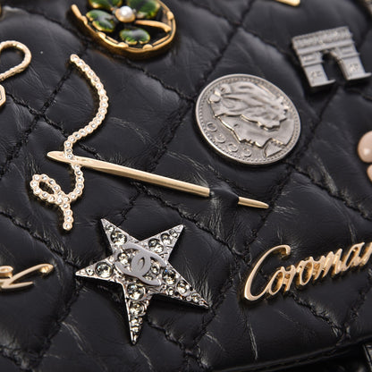Chanel Aged Calfskin Lucky Charms 2.55 Reissue 225 Flap Black 7 of 10