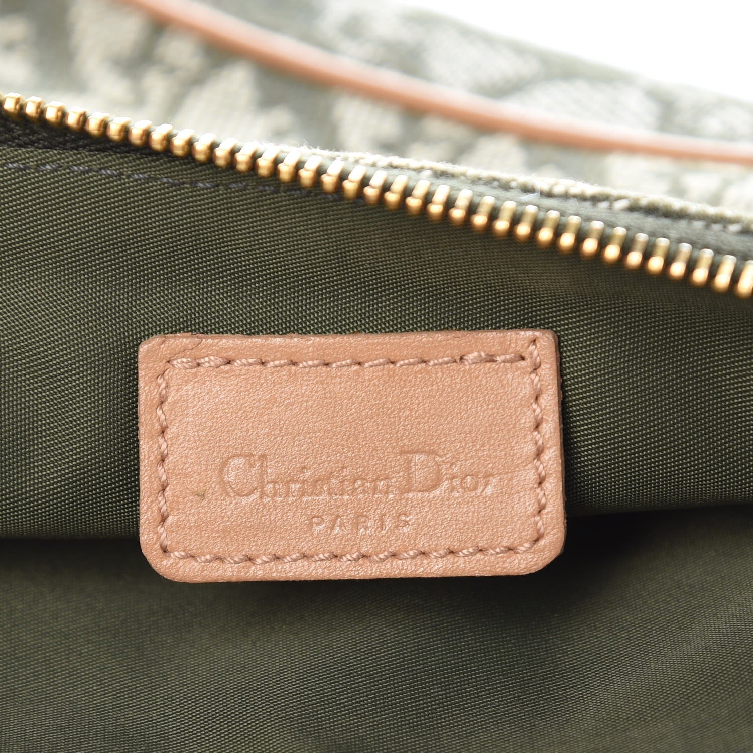 Christian Dior Monogram Mini Saddle Pochette Green 6 of 12