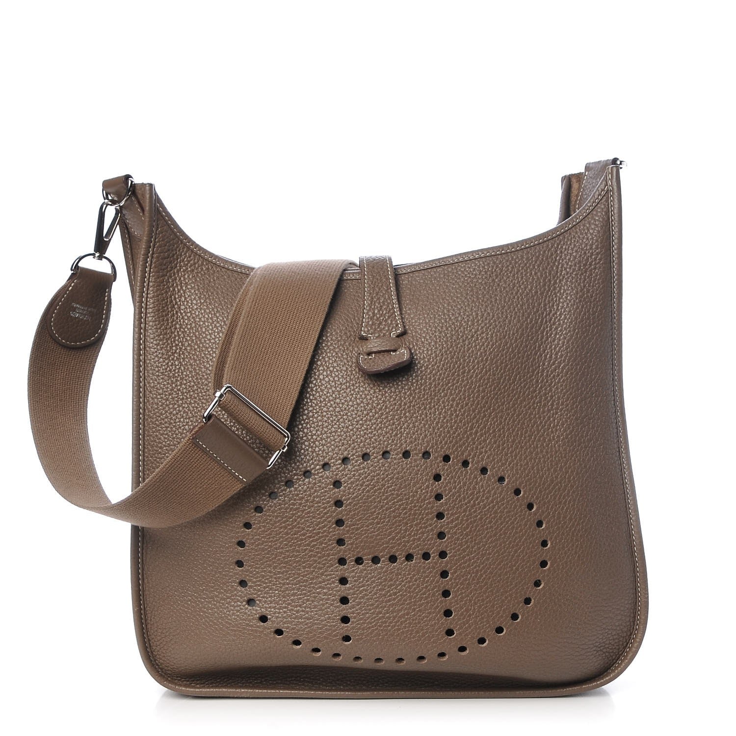 Hermes Taurillon Clemence Evelyne III GM Etoupe 1 of 9