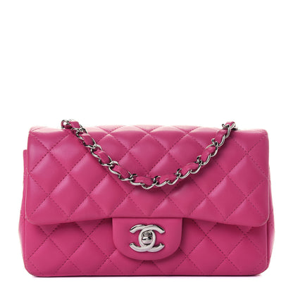 Chanel Lambskin Quilted Mini Rectangular Flap Pink 1 of 6