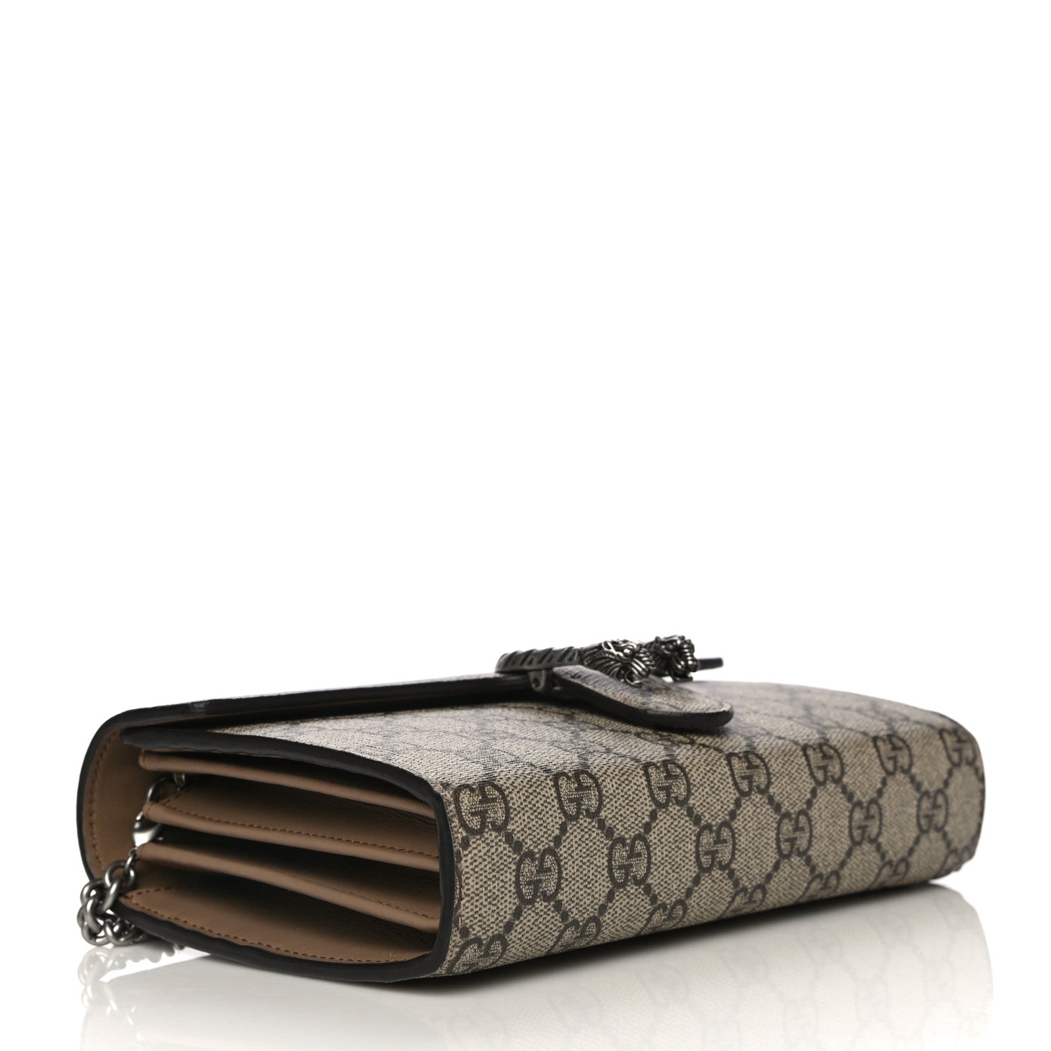Gucci GG Supreme Monogram Mini Dionysus Chain Wallet Beige Taupe 4 of 12