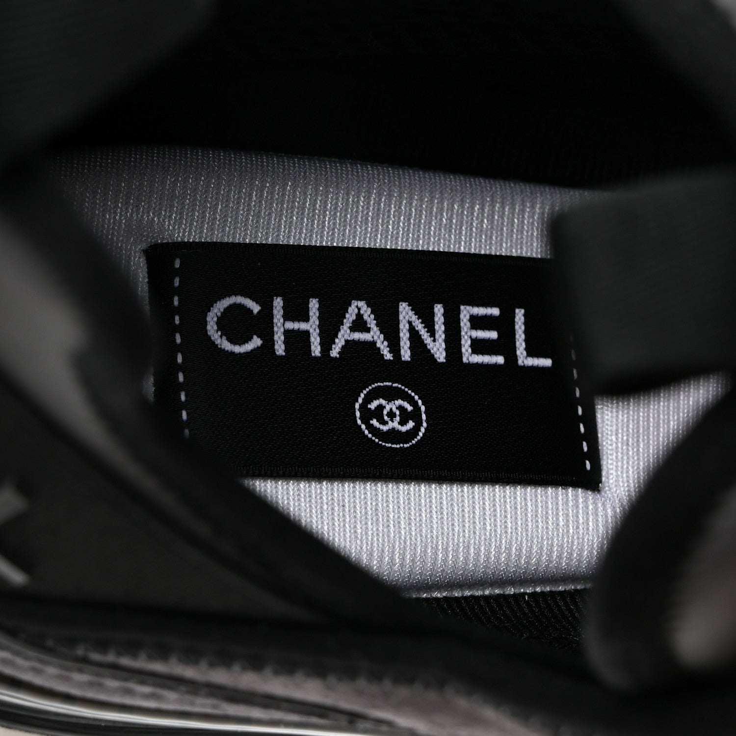 Chanel Suede Calfskin Nylon Grosgrain CC Sneakers 37.5 Grey 6 of 9