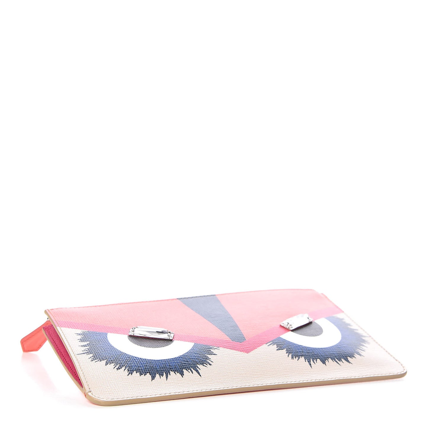 Vitello Elite Crystal Eye Monster Zip Pouch Bellini Multicolor