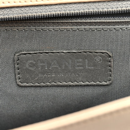 Chanel Calfskin Quilted Double Stitch New Medium Boy Flap Beige 6 of 9