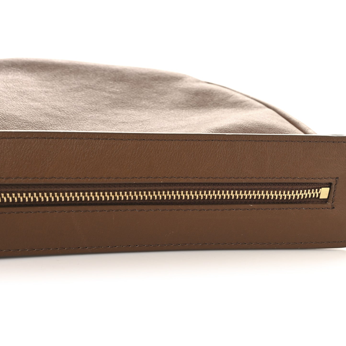 Soft Calfskin Moon Sling Bag Brown