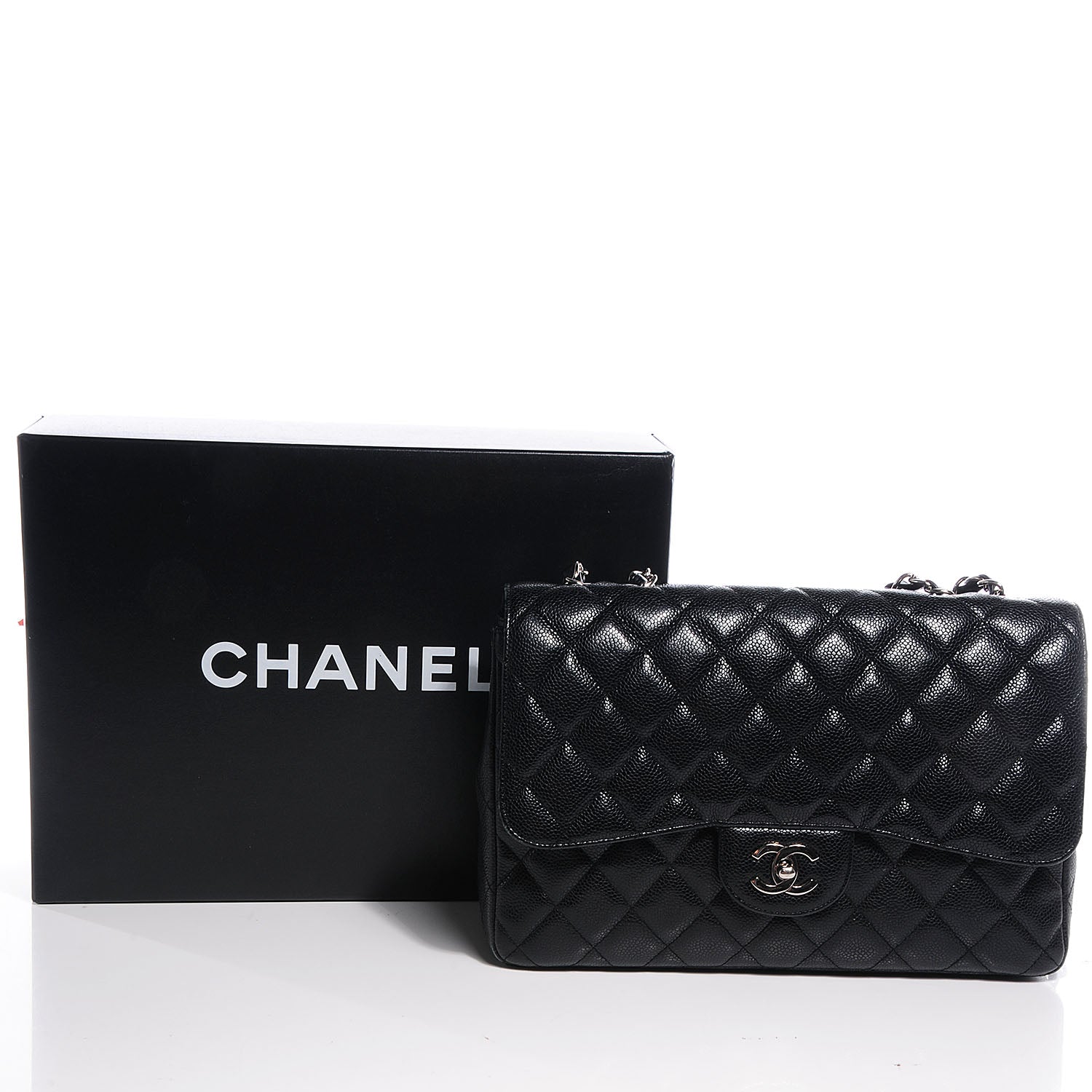 Chanel Caviar Jumbo Single Flap Black 5 of 9