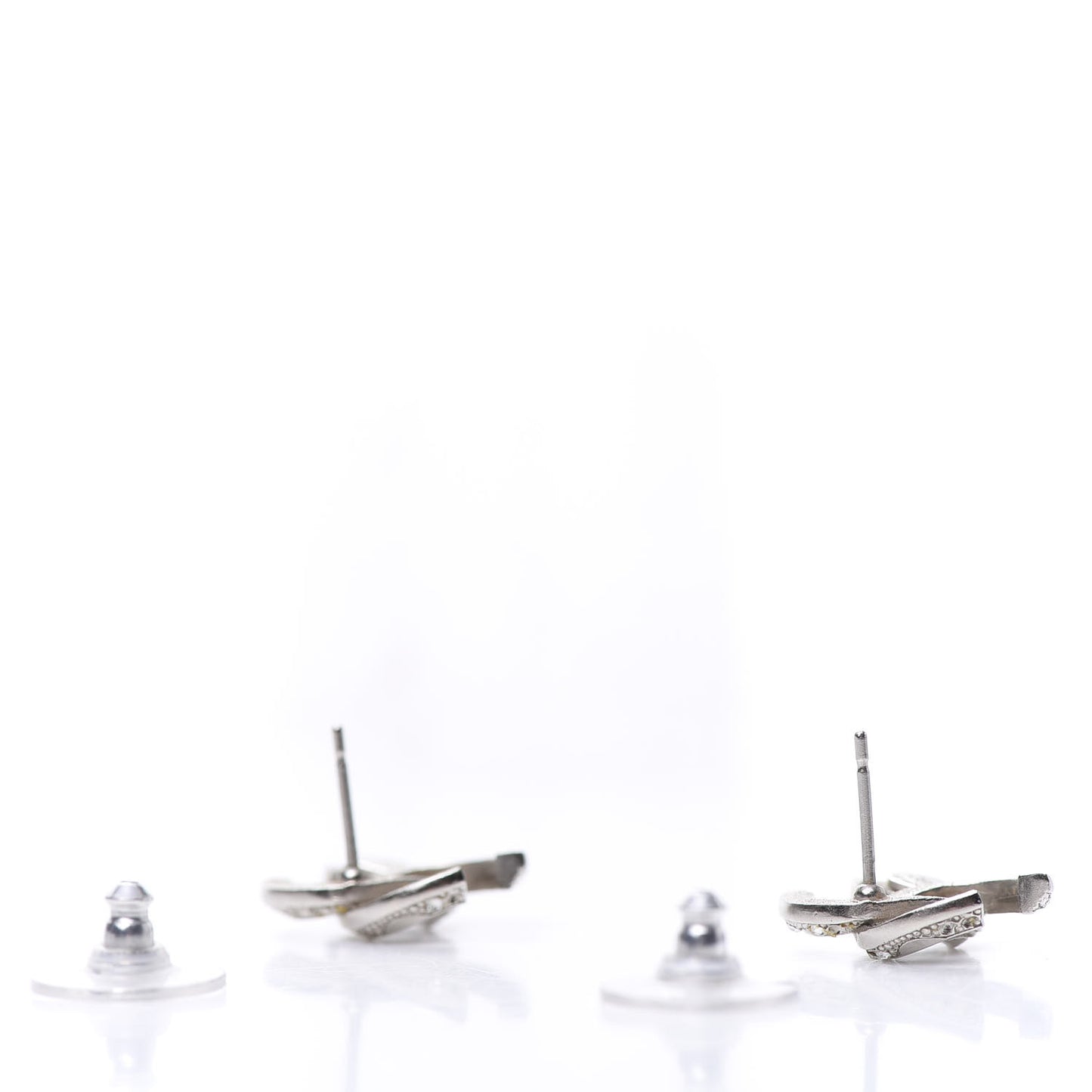 Crystal CC Earrings Silver