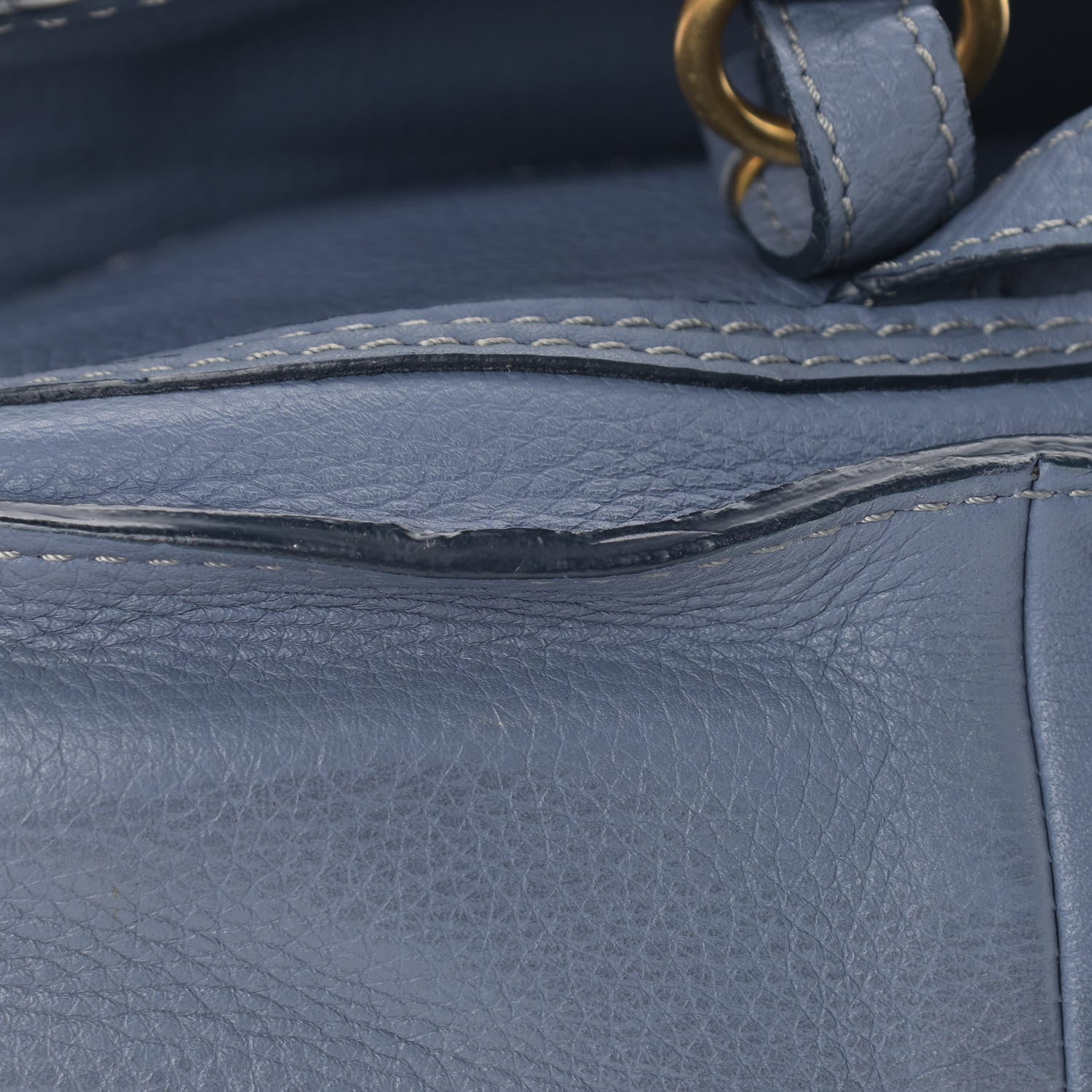 Chloe Calfskin Baby Marcie Satchel Street Blue 10 of 11