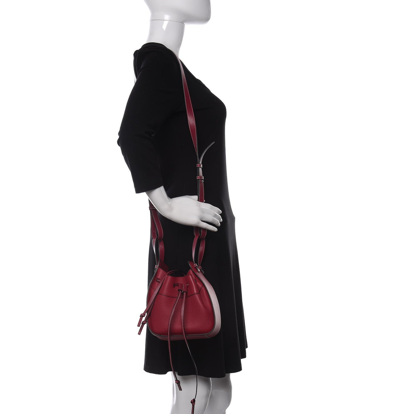 Calfskin Mini Hammock Shoulder Bag Raspberry