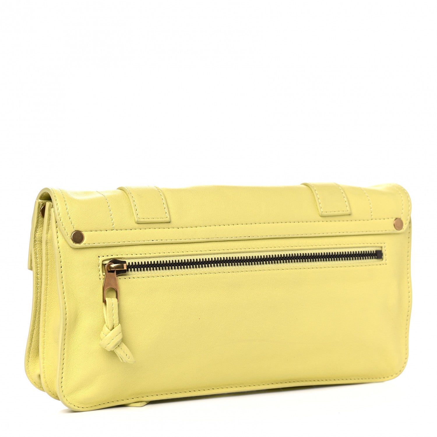 Proenza Schouler Lambskin PS1 Pochette Clutch Banana 2 of 10