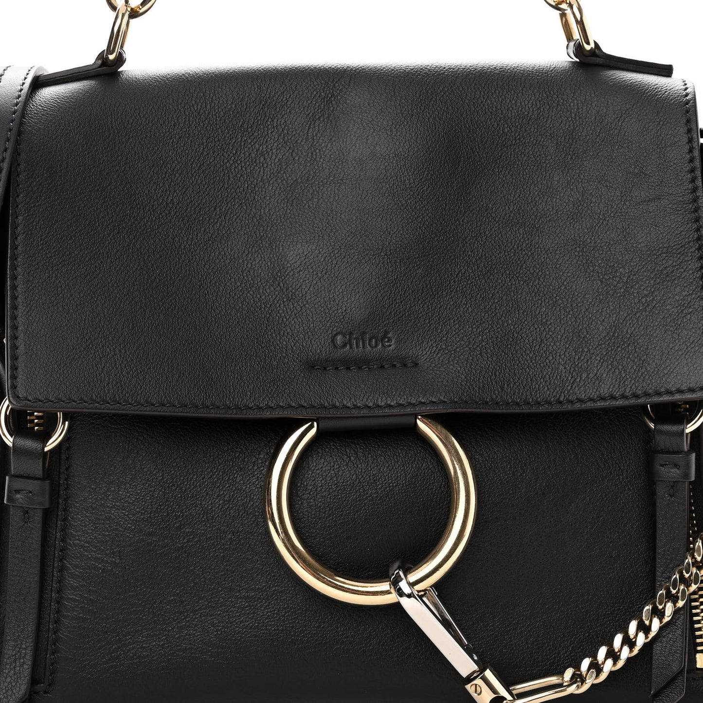 Calfskin Small Faye Day Shoulder Bag Black