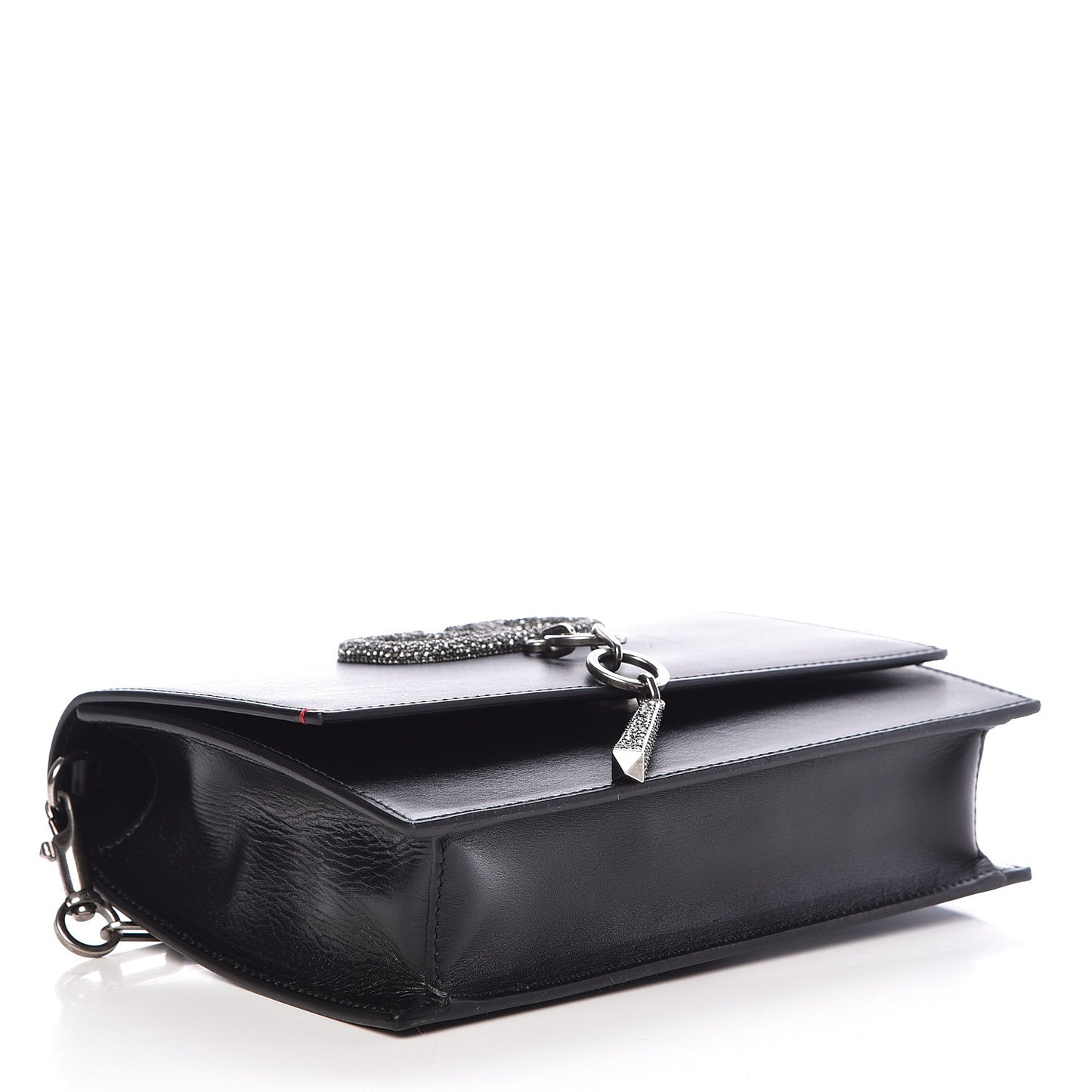 Calfskin VCase Shoulder Bag Black