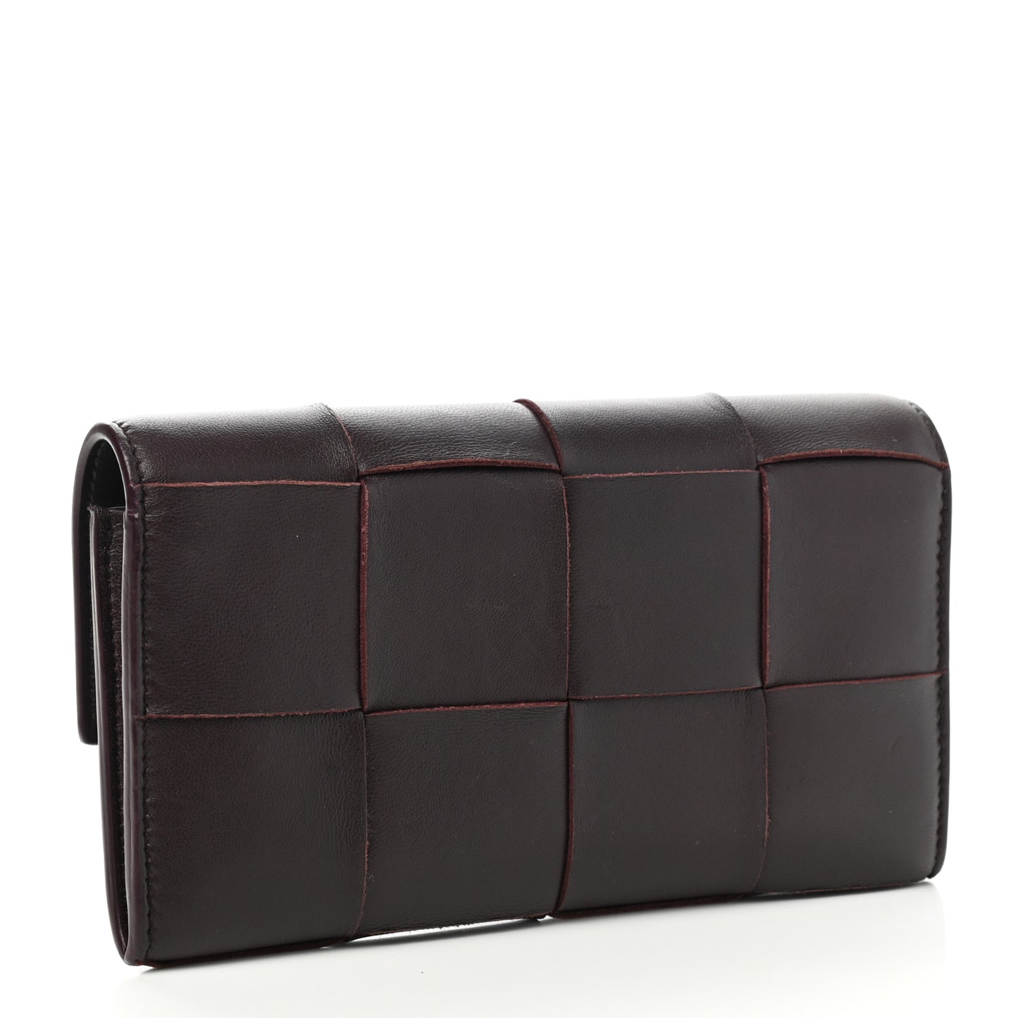 Nappa Maxi Intrecciato Continental Flap Wallet Grape