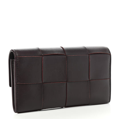 Bottega Veneta Nappa Maxi Intrecciato Continental Flap Wallet Grape 3 of 6