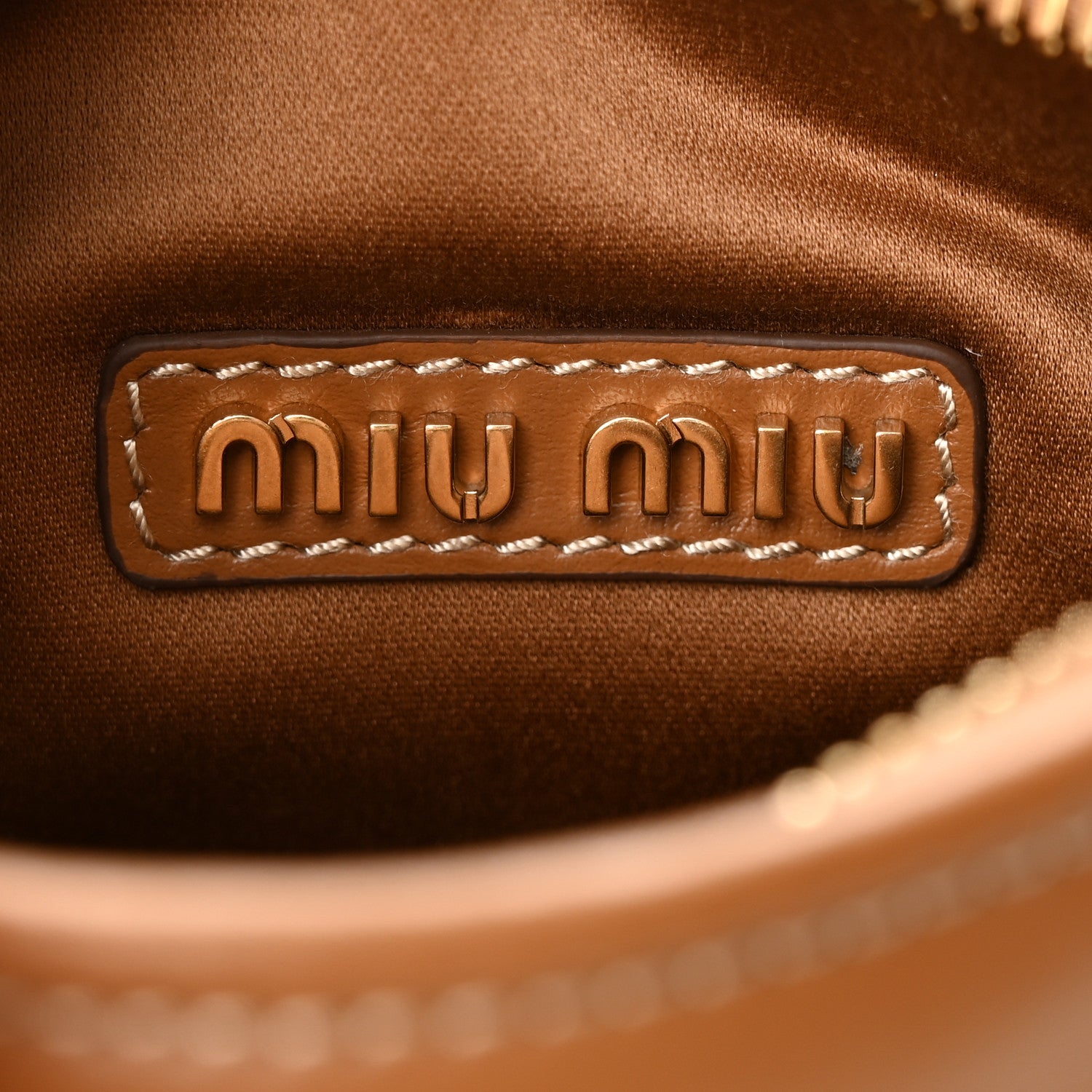 Miu Miu Nappa Mini Hobo Caramel 6 of 10