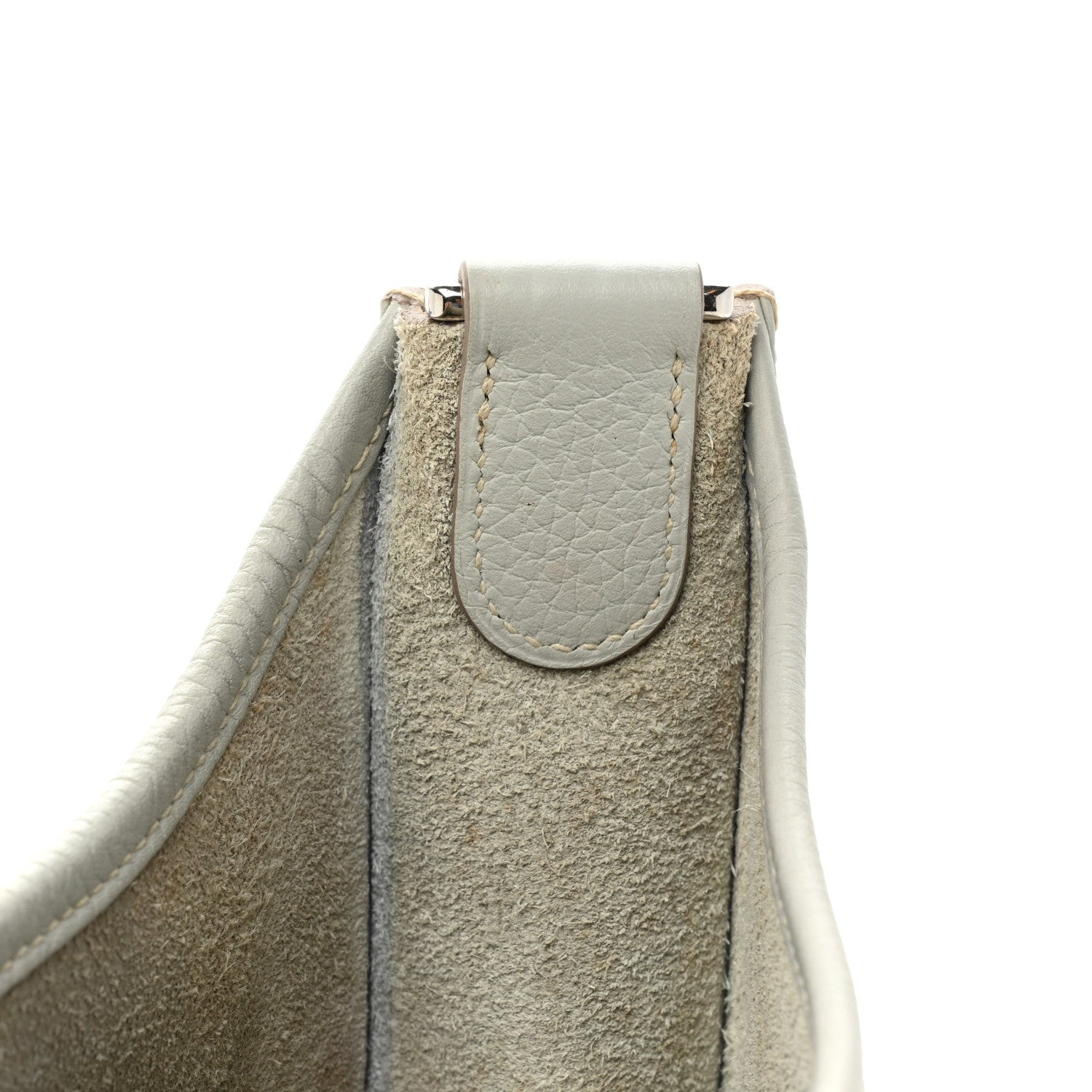 Hermes Taurillon Clemence Amazone Evelyne III GM Gris Perle Bleu Lin 11 of 11