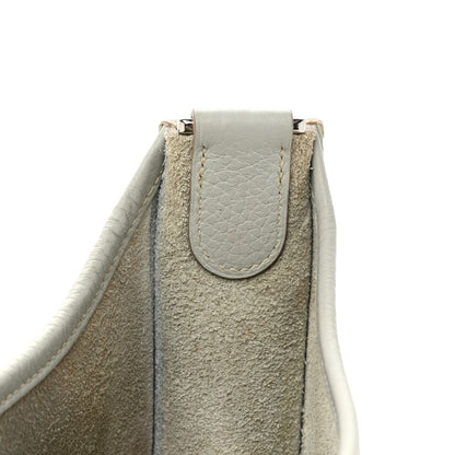 Hermes Taurillon Clemence Amazone Evelyne III GM Gris Perle Bleu Lin 11 of 11