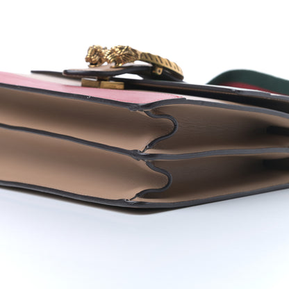 Gucci Calfskin Bamboo Web Medium Dionysus Top Handle Bag Camelia Bright Evergreen Hibiscus Red 9 of 9