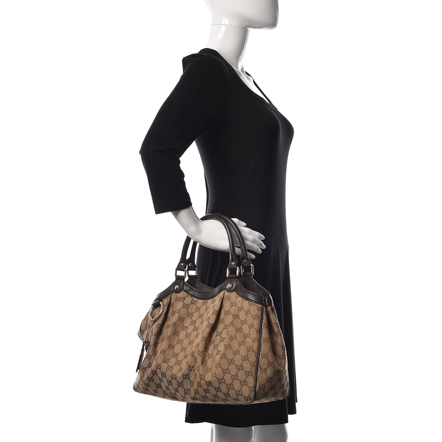 Monogram Medium Sukey Tote Dark Brown