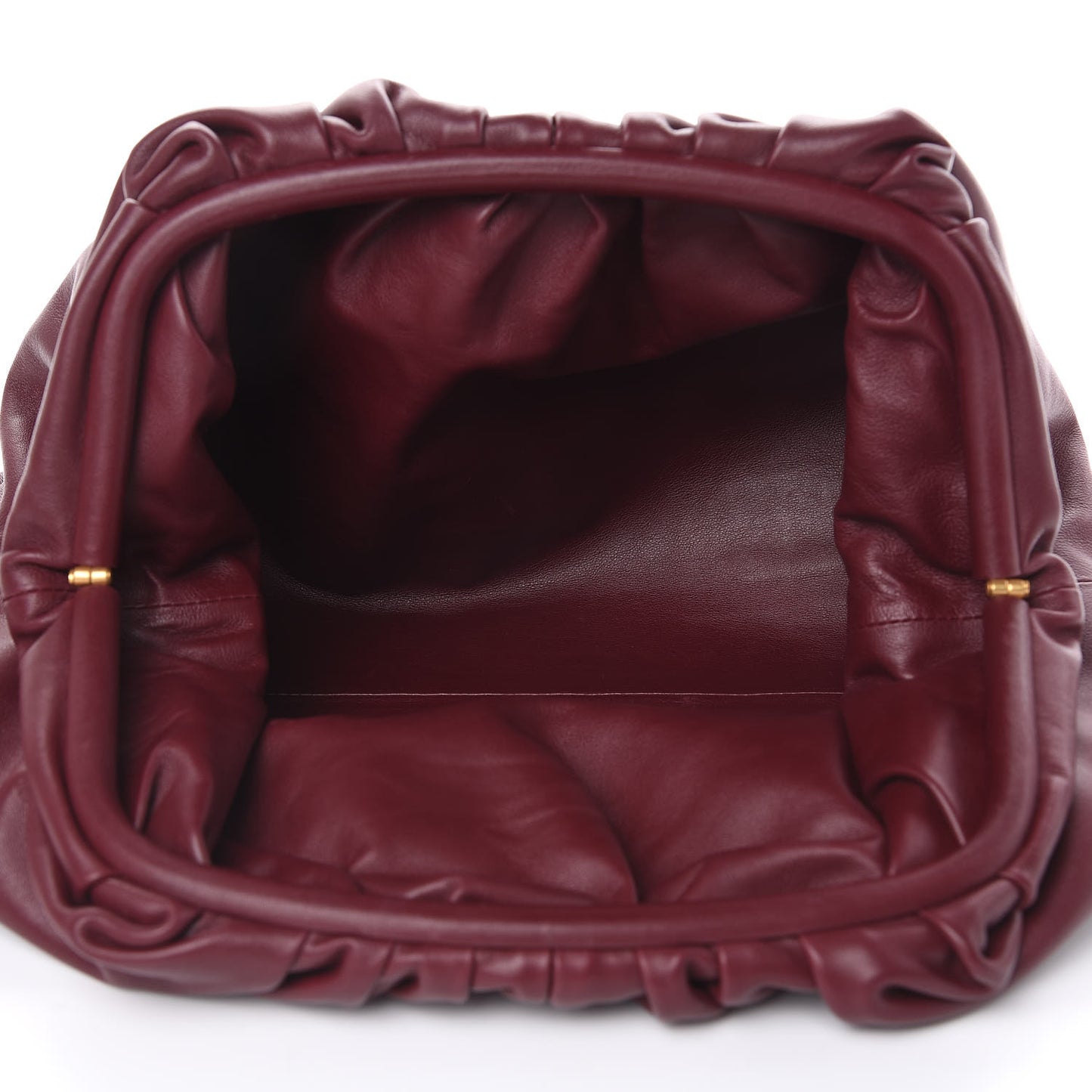 Smooth Butter Calf The Pouch Oversized Clutch Bordeaux