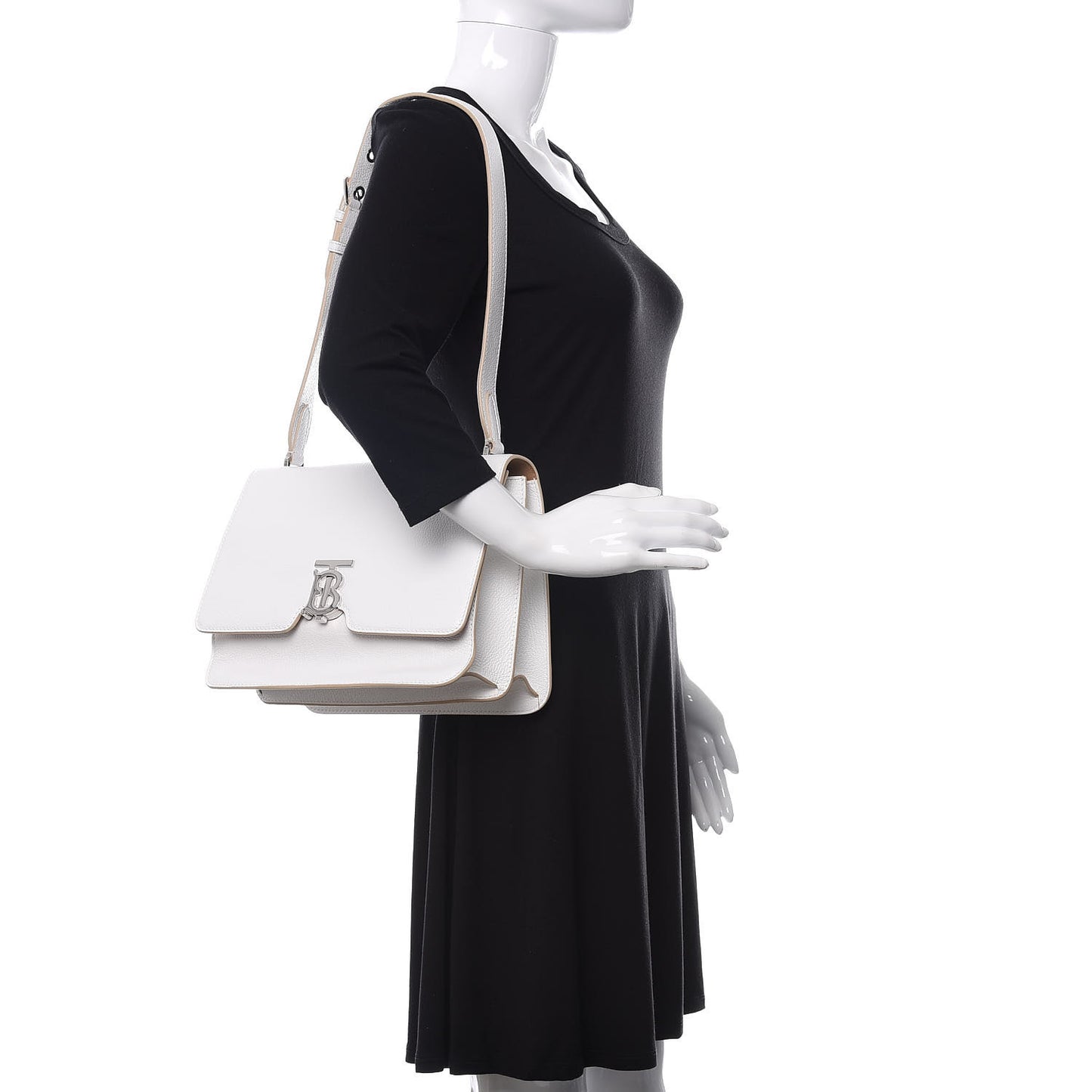 Goatskin Medium Alice Bag Optic White