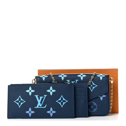 Louis Vuitton Empreinte Monogram Giant Felicie Pochette Chain Wallet Gradient Blue 11 of 11
