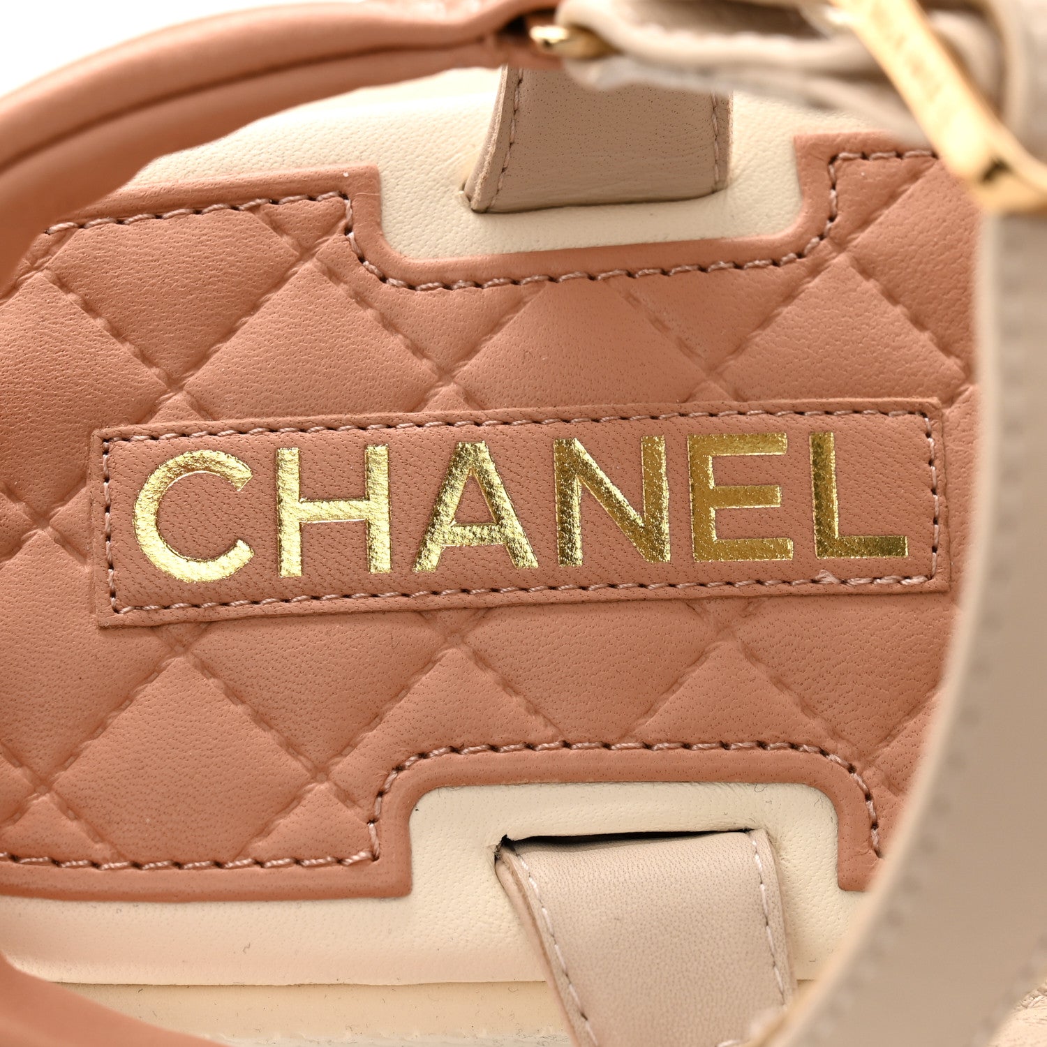 Chanel Lambskin Logo Platform Sandals 38.5 Beige Ivory White 7 of 10