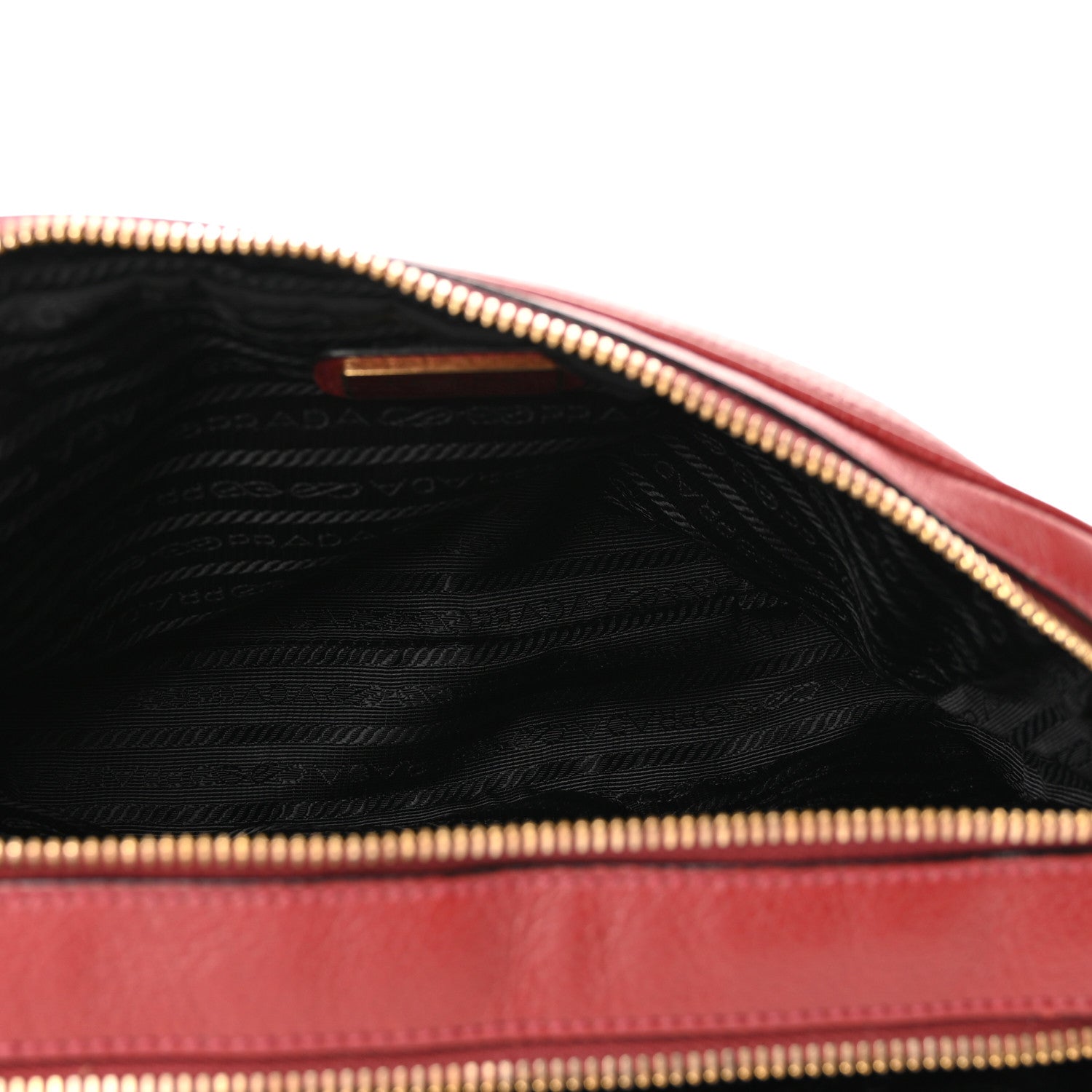 Prada Vitello Daino Medium Double Zip Shoulder Bag Rosso 6 of 10