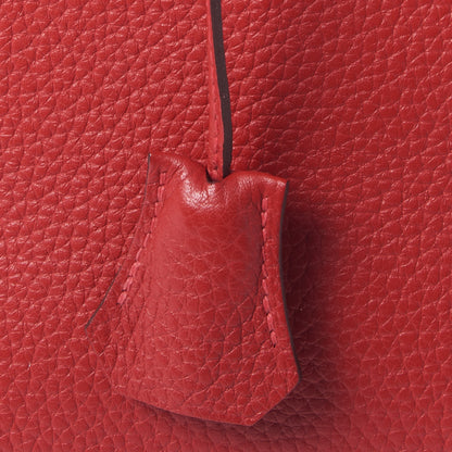 Hermes Taurillon Clemence Birkin 30 Rouge Casaque 27 of 30