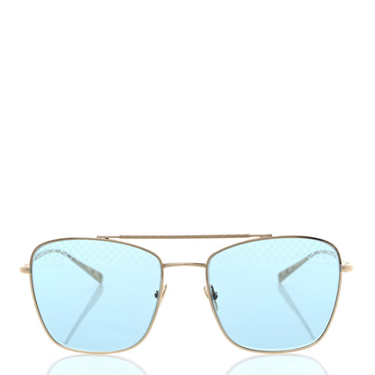 Chanel Metal Sunglasses 4256 Gold Blue 2 of 8