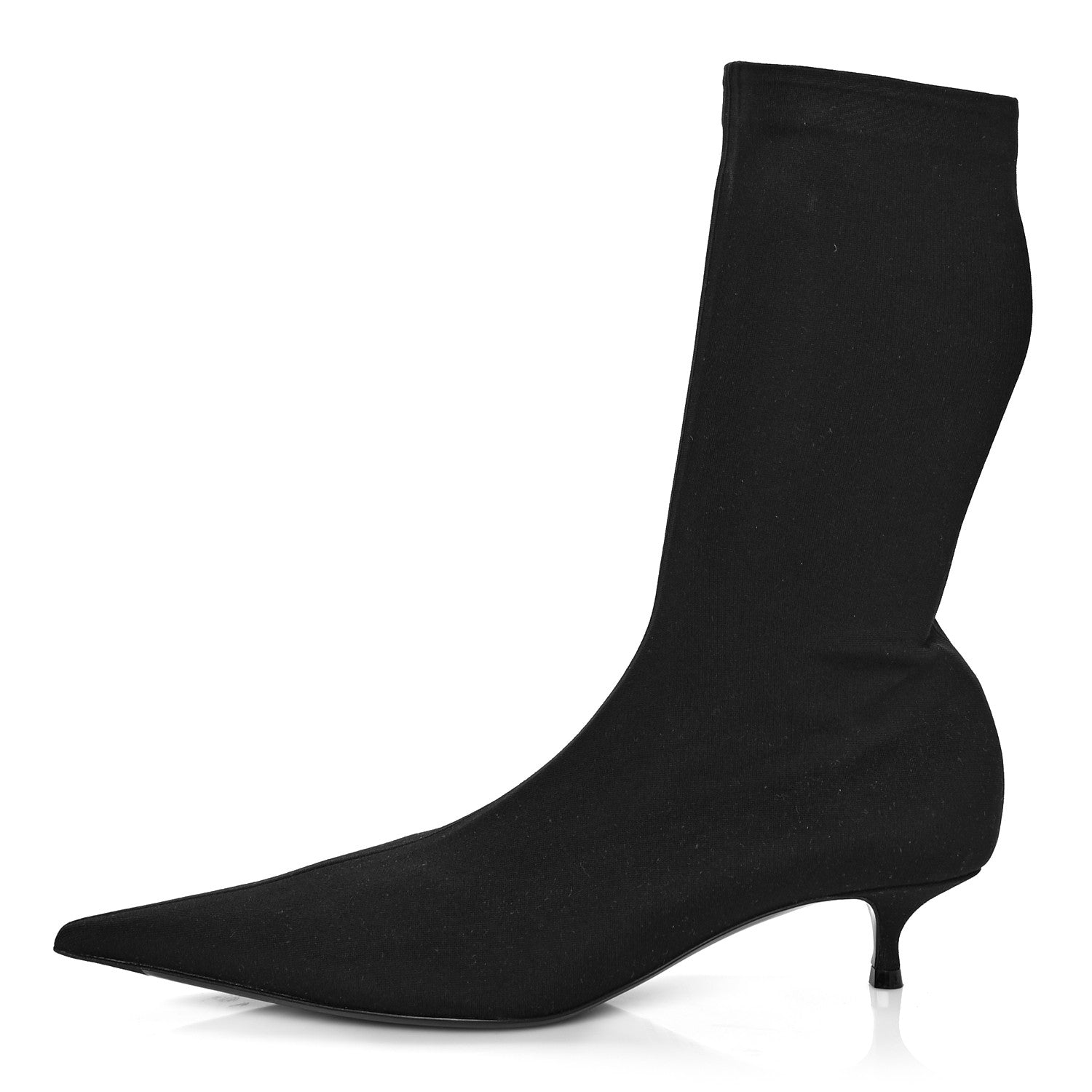 Balenciaga Jersey Crepe Extreme Pointed Toe Knife Booties 37.5 Black 1 of 7