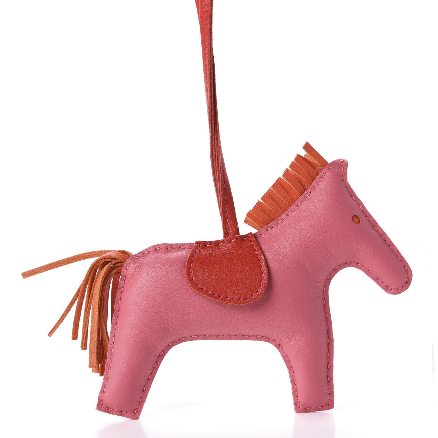 Milo Lambskin Grigri Rodeo Horse Bag Charm PM Rose Azalee Orange Poppy Rouge Indien