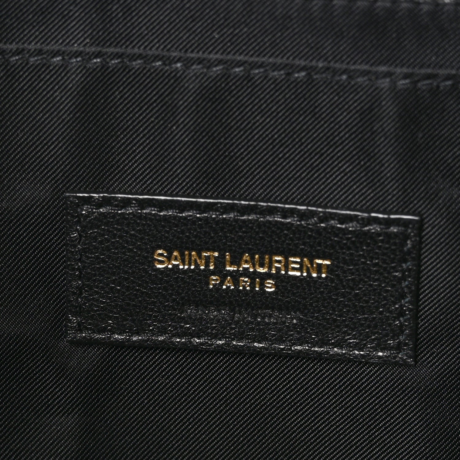 Saint Laurent Lambskin Quilted Gaby Cosmetic Pouch Black 6 of 11