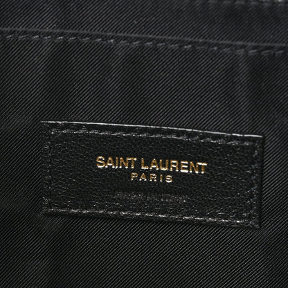 Saint Laurent Lambskin Quilted Gaby Cosmetic Pouch Black 6 of 11