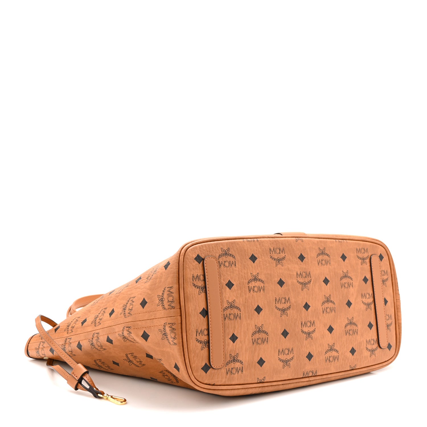 MCM Visetos Medium Liz Shopper Tote Cognac 6 of 15