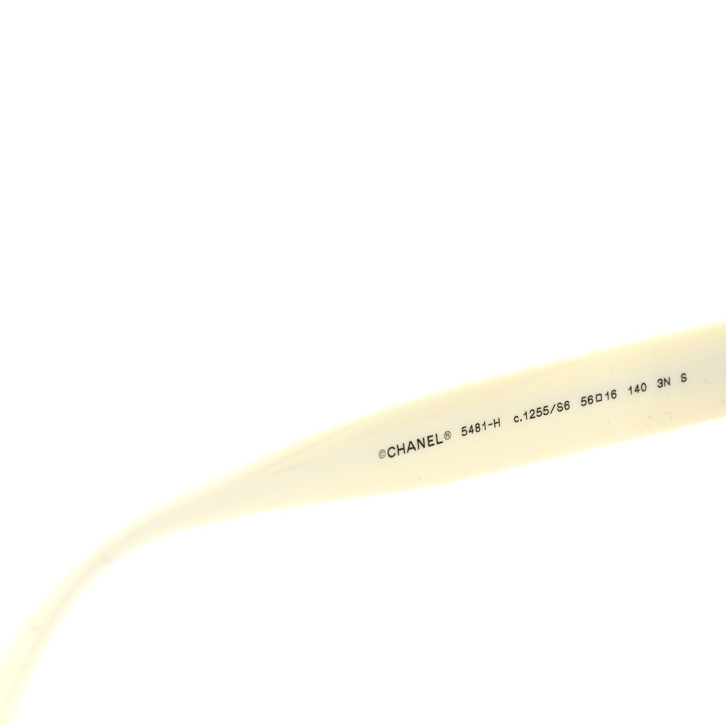 Acetate Pearl Cat Eye CC Sunglasses 5481-H-A White