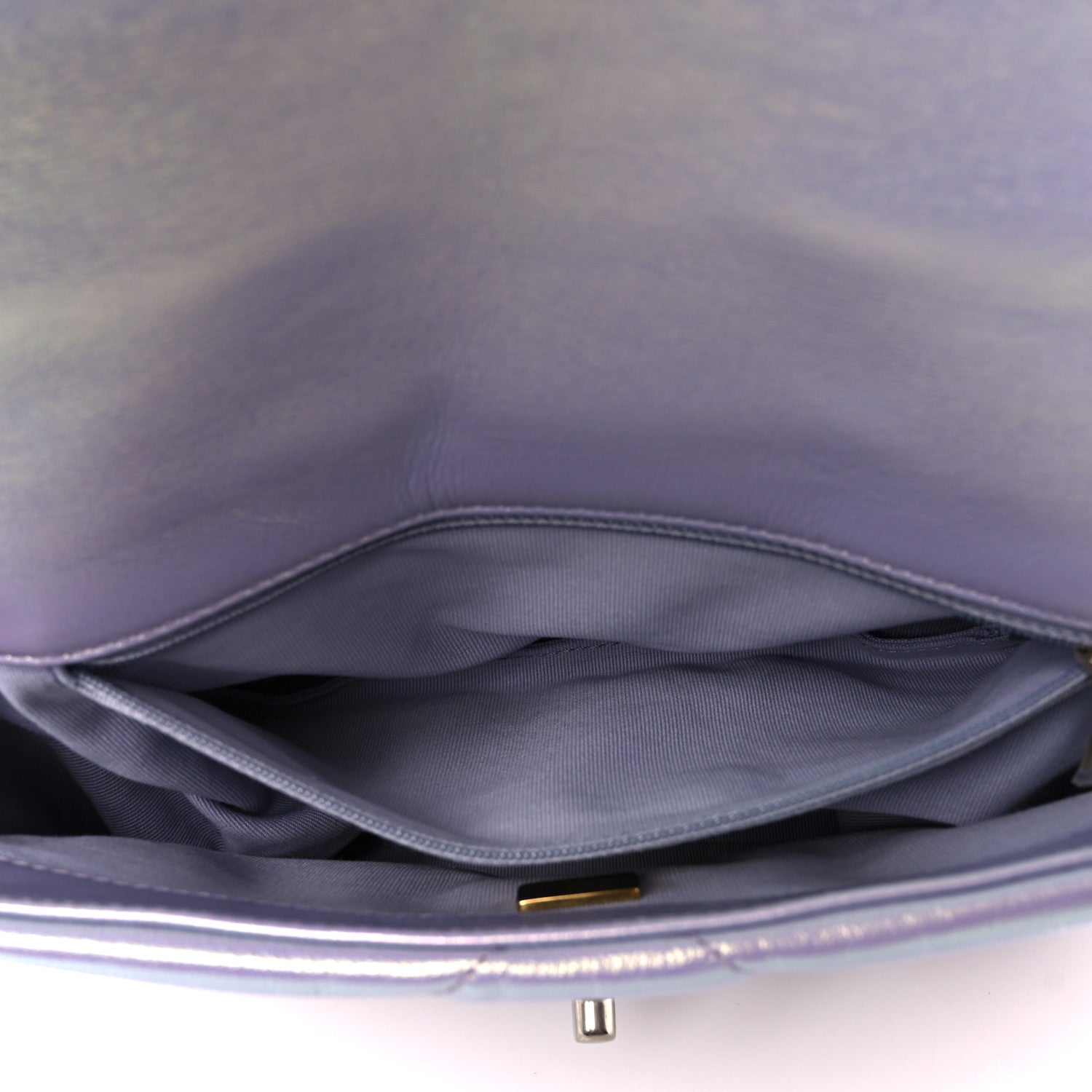 Chanel Iridescent Calfskin Quilted Medium Chanel 19 Flap Light Purple Blue 6 of 12