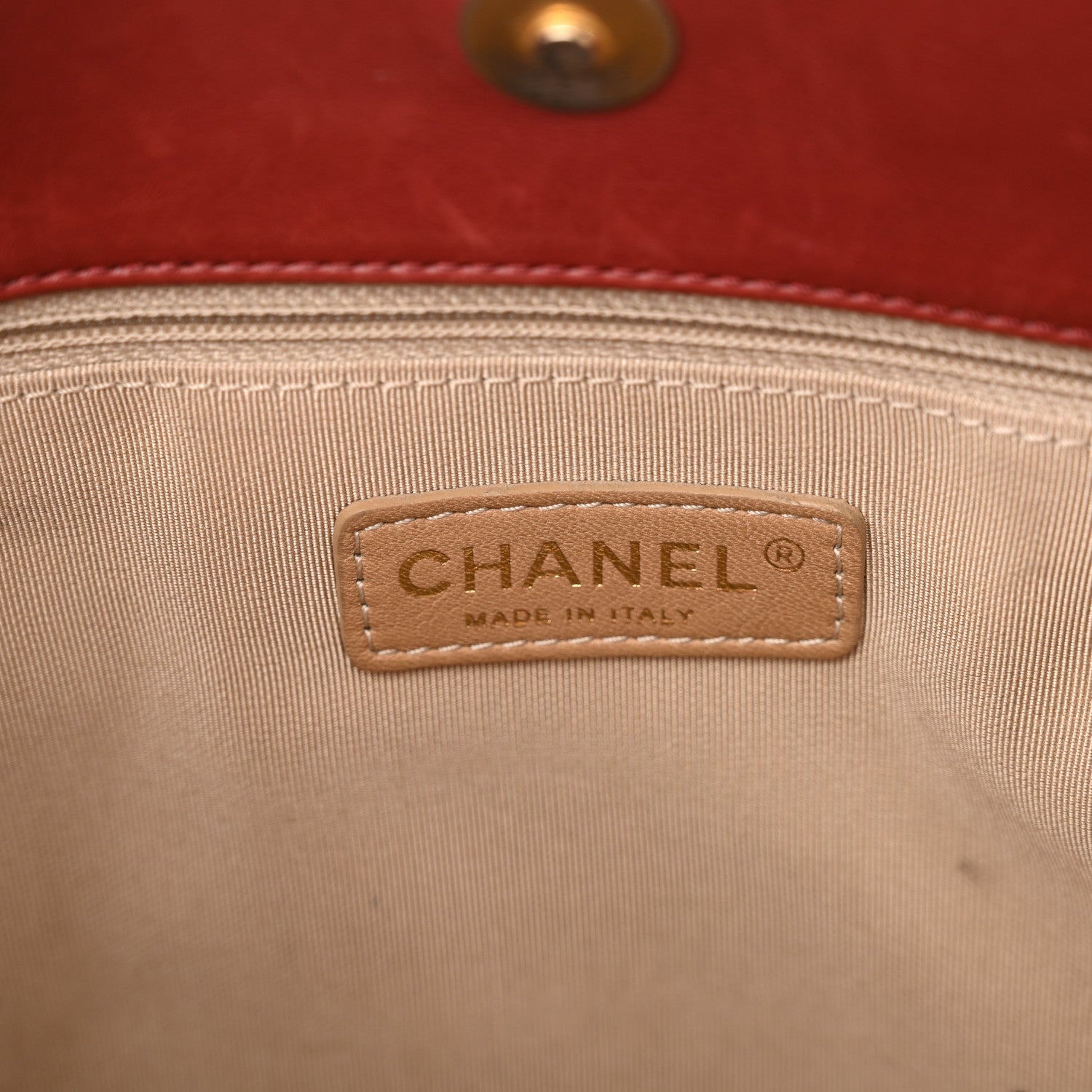 Chanel Calfskin Quilted Medium Retro Chain Tote Red 6 of 12