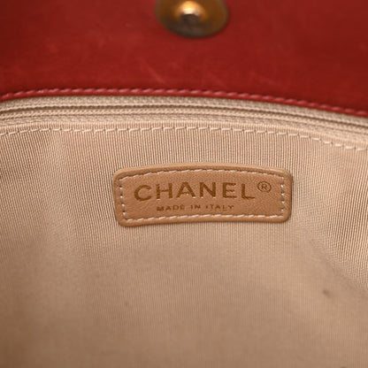 Chanel Calfskin Quilted Medium Retro Chain Tote Red 6 of 12