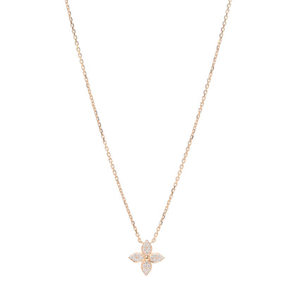 Louis Vuitton 18K Pink Gold Diamond Star Blossom Pendant Necklace 1 of 5