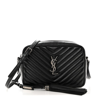 Saint Laurent Calfskin Matelasse Monogram Lou Camera Bag Black 1 of 10
