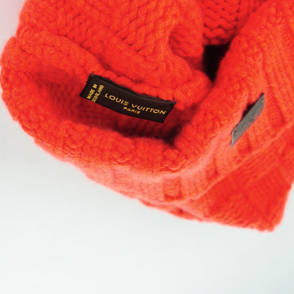 Louis Vuitton Cashmere Damier Helsinki Beanie Hat Red 6 of 7