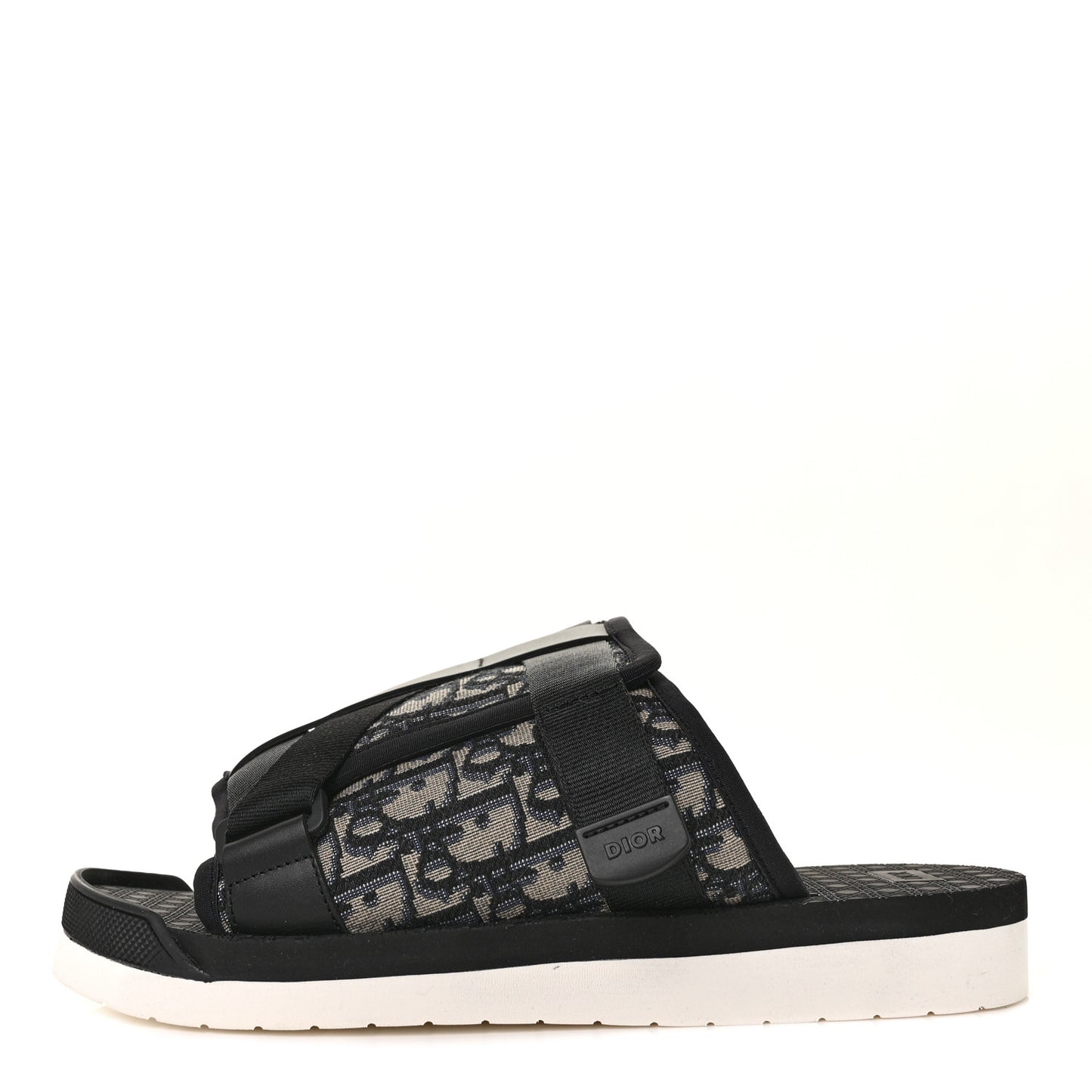 Oblique Jacquard Mens Alpha Sandals 42 Beige Black