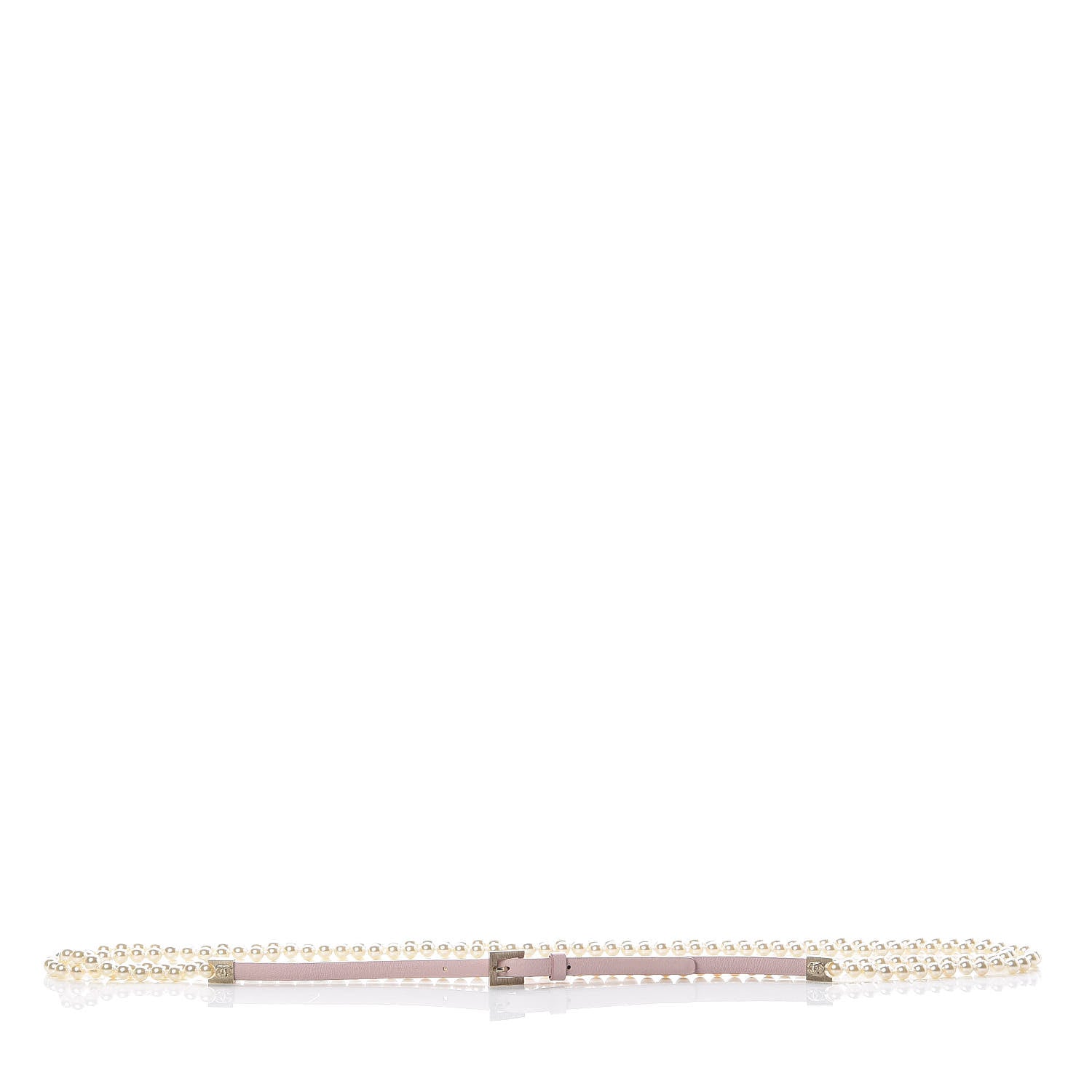 Chanel Pearl Lambskin CC Double Strand Belt 85 34 Pink 5 of 8