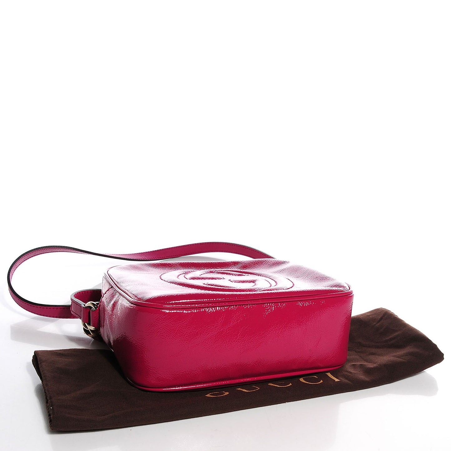 Soft Patent Small Soho Disco Bag Bright Bougainvillea