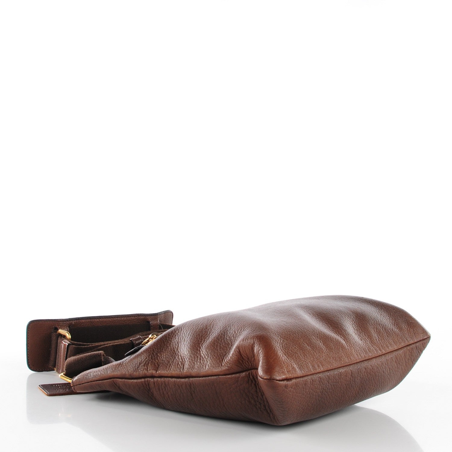 Prada Cervo Antik Flat Messenger Bag Brown 4 of 9