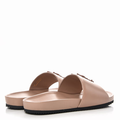 Saint Laurent Lambskin Joan Slide Sandals 39 Nude 4 of 10
