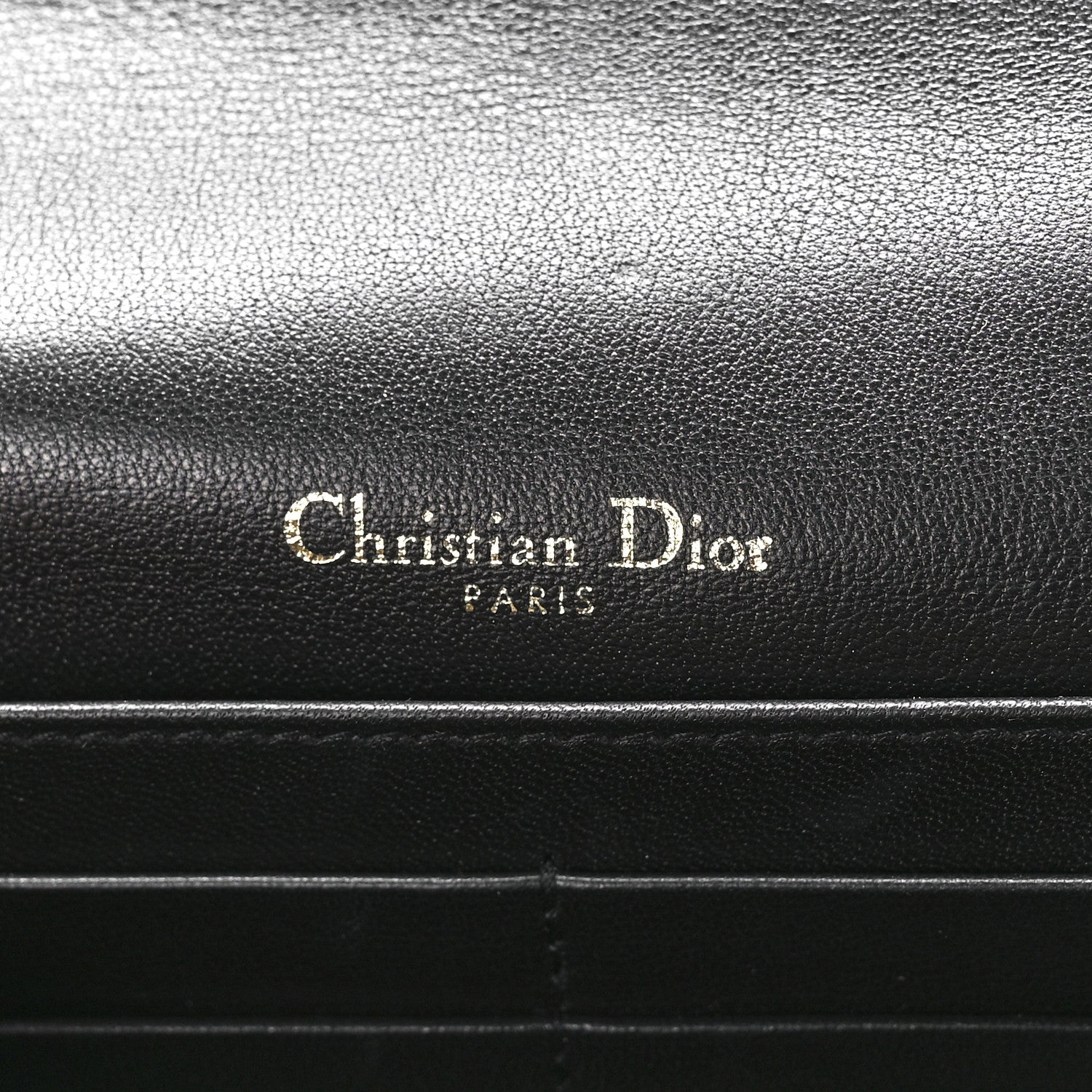 Christian Dior Patent Cannage Lady Dior Chain Pouch Black 6 of 10